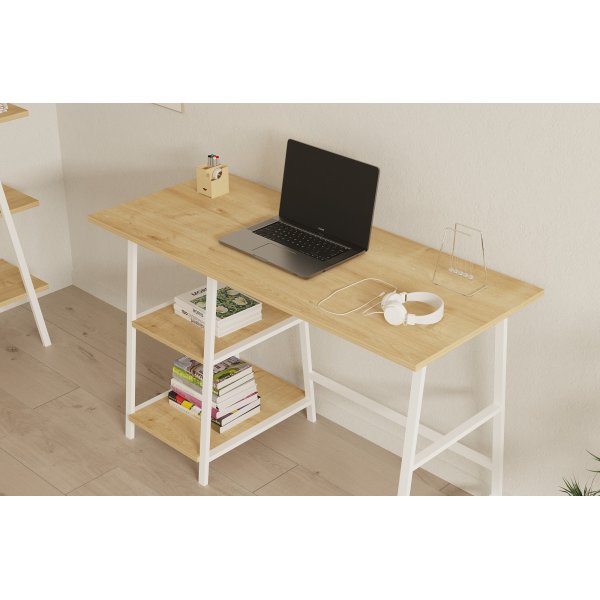 Gutes Bcherregal - Saphireiche/Wei