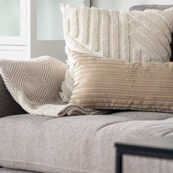 Cort Plaid Elfenbeinwei/Beige 130 x 160 cm Design B