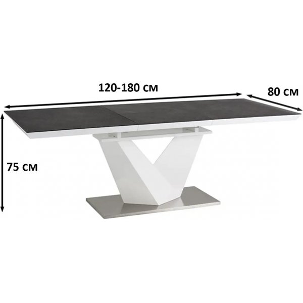 Taylor Esstisch 80x120-180 cm - Grau Taylor Esstisch 80x120-180 cm - Grau