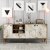 Nappa-Sideboard - Weier Marmor/Walnuss