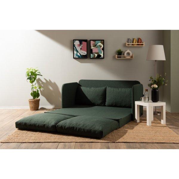 Saga 2-Sitzer-Schlafsofa XL - Grün Saga 2-Sitzer-Schlafsofa XL - Grün
