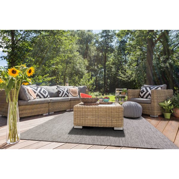 Flachgewebter Teppich Capri Grau Flachgewebter Teppich Capri Grau