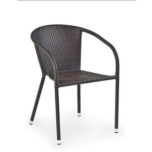 Malik Café-Stuhl - Dunkelbrauner Kunststoff-Rattan Malik Café-Stuhl - Dunkelbrauner Kunststoff-Rattan