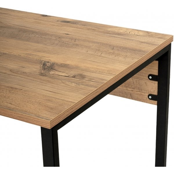 Twin-Schreibtisch - Kiefer/Schwarz