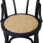 Kombinierter Bugholzstuhl - Schwarz/Rattan