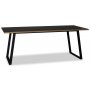 Edge 3.0 Essgruppe 190x90 cm inkl. 6 schwarzen Freischwingern Castor - Schwarz Hochdrucklaminat (HPL)
