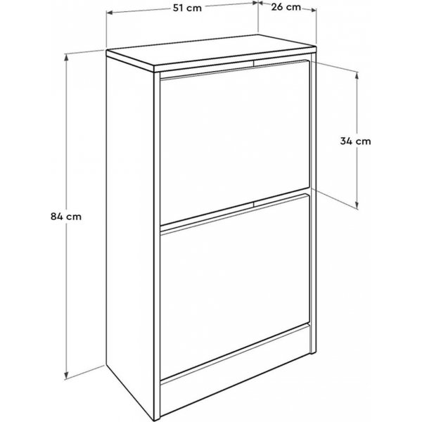 Shock Schuhschrank 2 - Weiß Shock Schuhschrank 2 - Weiß