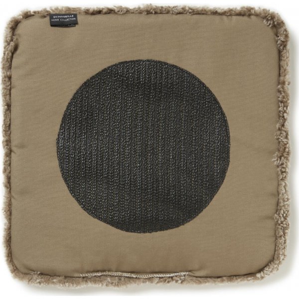 Lockiges Sitzkissen mit Polsterung Hellbraun - 40 x 40 cm