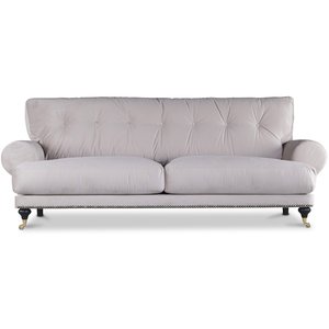 Andrew Deco 3-Sitzer Sofa - Beiger Samt