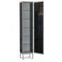 Revel weie Vitrine 200 x 40 cm - getntes Glas