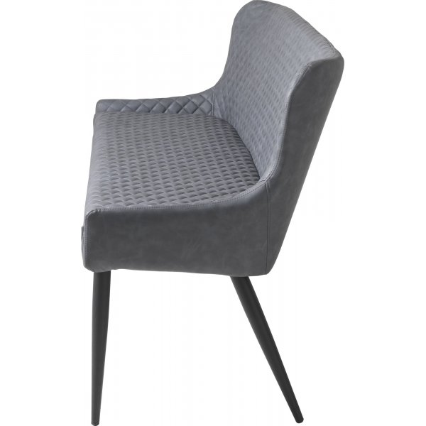 Aman 2,5-Sitzer-Sofa aus grauem PU