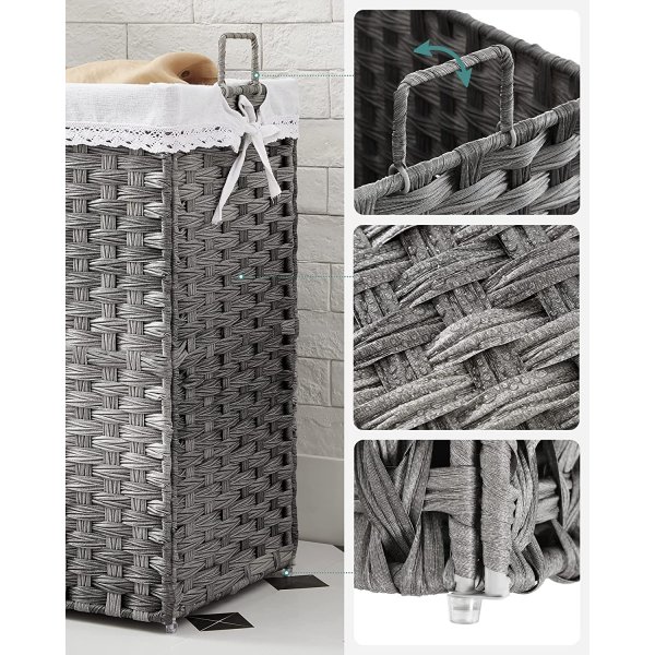 Henrietta Wäschekorb 90 l - Grau Henrietta Wäschekorb 90 l - Grau