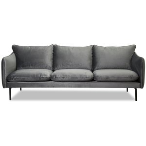 Bjrndal 3-Sitzer Sofa - Grauer Samt