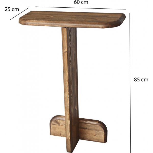 Pratico Relieftisch 80 x 25 cm - Walnuss