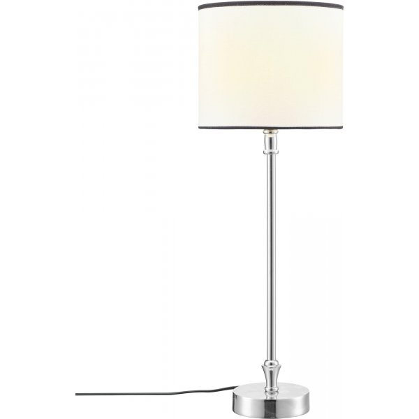 Liam Tischlampe - Weiß/Schwarz/Chrom - 58 cm Liam Tischlampe - Weiß/Schwarz/Chrom - 58 cm