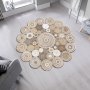 Runder Teppich - Beige