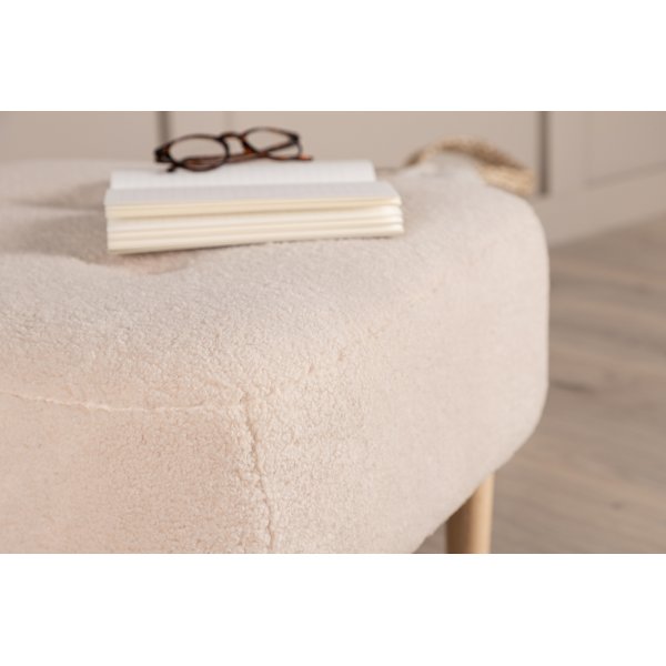 Hocker Salina - Weies Vlies