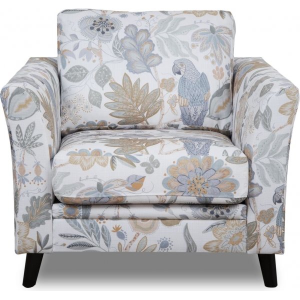 Eker Sessel aus geblmtem Stoff - Eden Parrot White