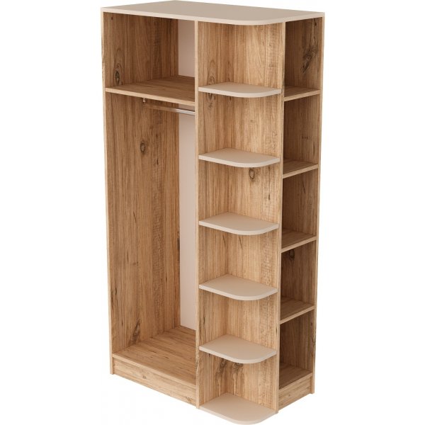 Luses Kleiderschrank - Kiefer/Beige Luses Kleiderschrank - Kiefer/Beige