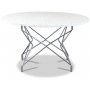 Terrazzo runder Couchtisch  80 cm - Bianco Terrazzo & Chrom Star Untergestell