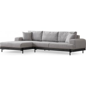 Eti Diwansofa links - Grau/Schwarz