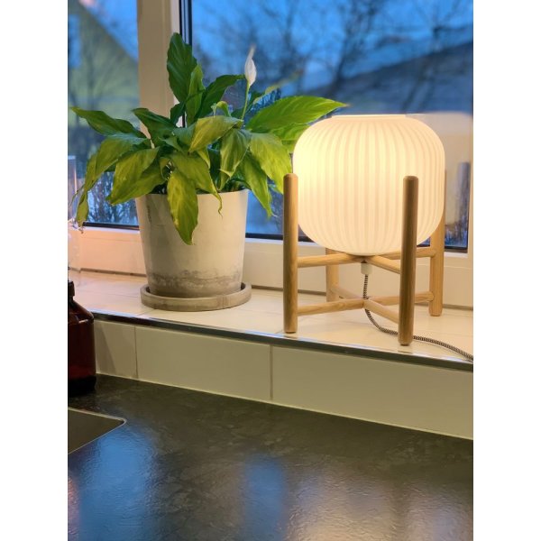 Wind Tischlampe - Holz/Wei