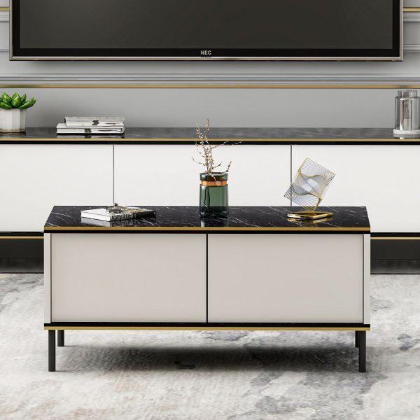 Emmi Couchtisch Wei - 90 x 45 cm