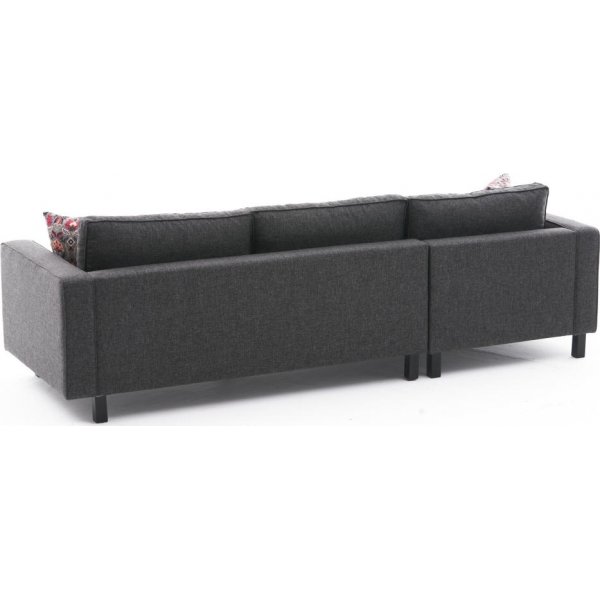 Kale Ecksofa - Anthrazitfarbenes Leinen