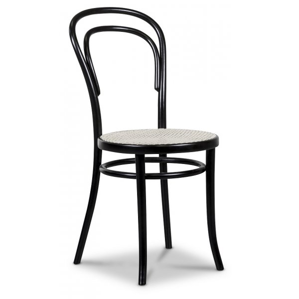 Rosvik Essgruppe grau runder Tisch mit 4 Thonet Stühlen - Grau / Schwarz Rosvik Essgruppe grau runder Tisch mit 4 Thonet Stühlen - Grau / Schwarz