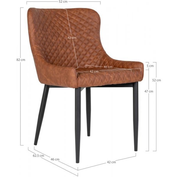 Boston Esszimmerstuhl - Vintage braun/schwarz Boston Esszimmerstuhl - Vintage braun/schwarz