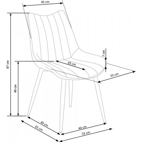 Cadeira Esszimmerstuhl 388 - Grau Cadeira Esszimmerstuhl 388 - Grau