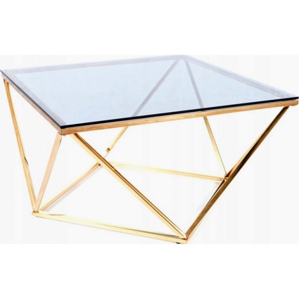 Silberner Couchtisch 80 x 80 cm - Gold Silberner Couchtisch 80 x 80 cm - Gold