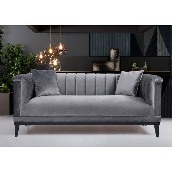 Trendiges 2-Sitzer-Sofa - Dunkelgrau
