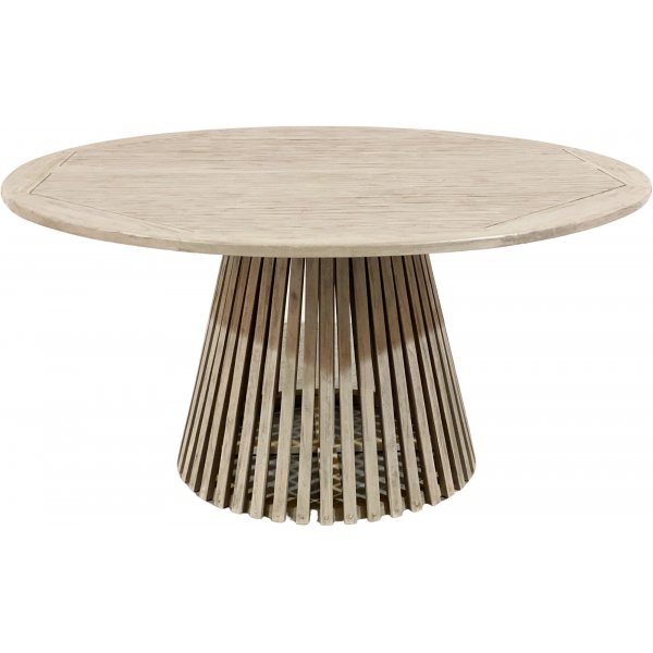 Runder kegelfrmiger Esstisch Salt D150 cm - Graues Teakholz