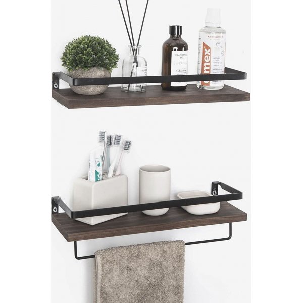 Walter Wandregal 40 cm - Schwarz/Walnuss