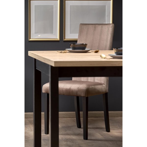 Callahan Esstisch 90-125 x 90 cm - Craft-Eiche/Schwarz