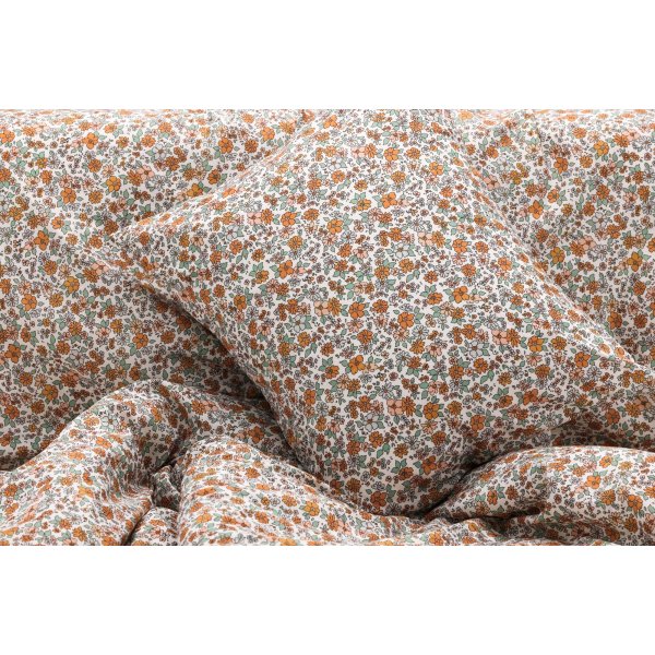 Vicky Bettgarnitur 200 x 150 cm - Braun/Orange/Grn/Wei
