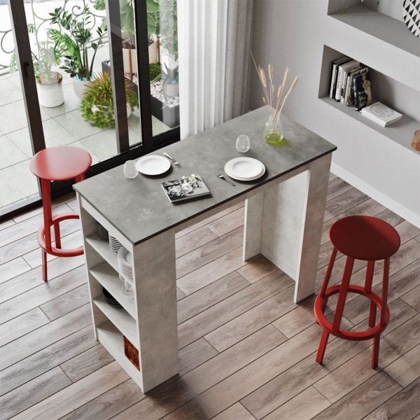 Style Stehtisch 120 x 51,6 cm - Hellgrau/Dunkelgrau