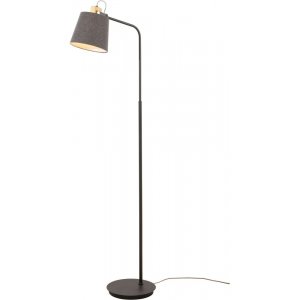 Stehlampe Geilo - Schwarz/Holz