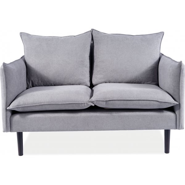Flora 2-Sitzer-Sofa - Grauer Samt Flora 2-Sitzer-Sofa - Grauer Samt