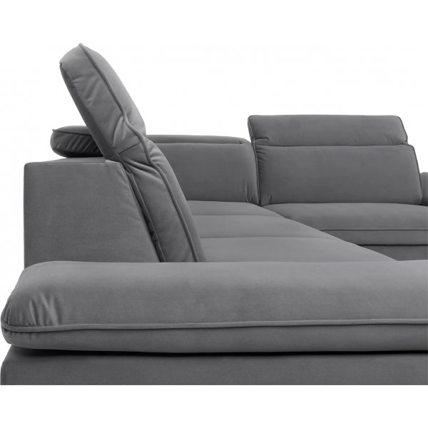 Darby Ecksofa rechts - Grau