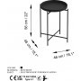 Vela Couchtisch 46 cm - Schwarz