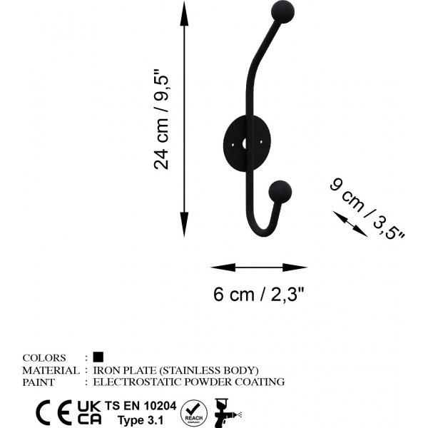 Rhino-Kleiderbügel - Schwarz Rhino-Kleiderbügel - Schwarz