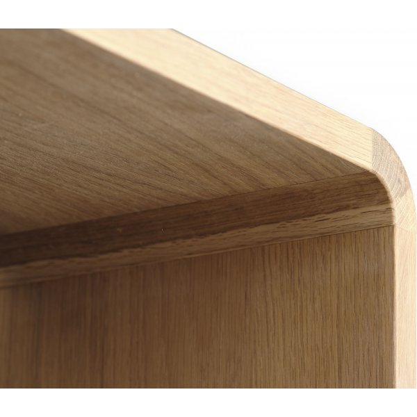 Odessa Bcherregal aus gelter Eiche mit Schubladen