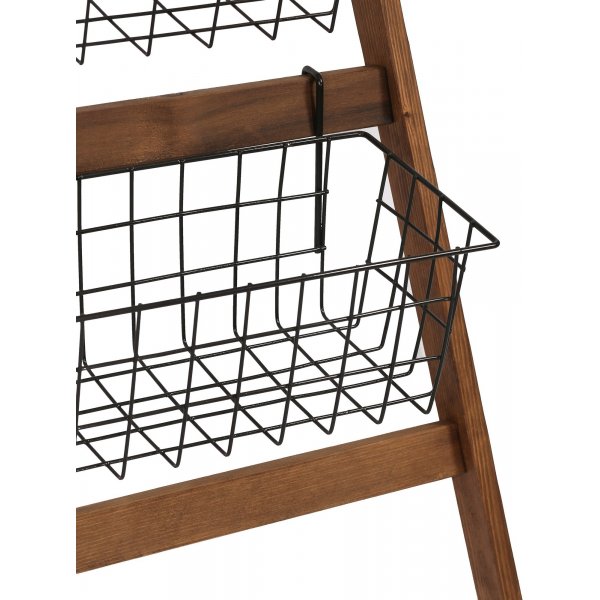 Miles Leiterregal - Eiche/Schwarz