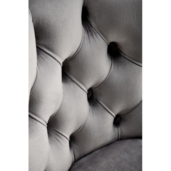 Barhocker mit Gasdruckfeder, grauer Samt, Pelican