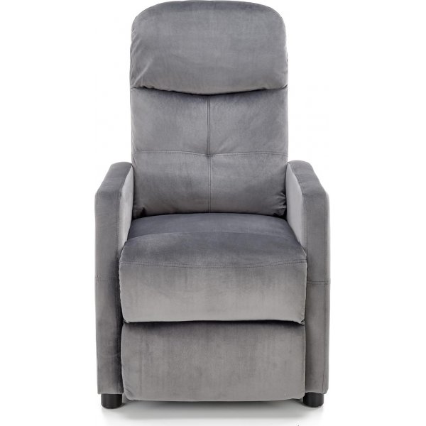 Gunvor Liegesessel aus grauem Samt Gunvor Liegesessel aus grauem Samt