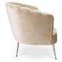 Snckan 2-Sitzer Sofa - Beiger Samt / Chrom