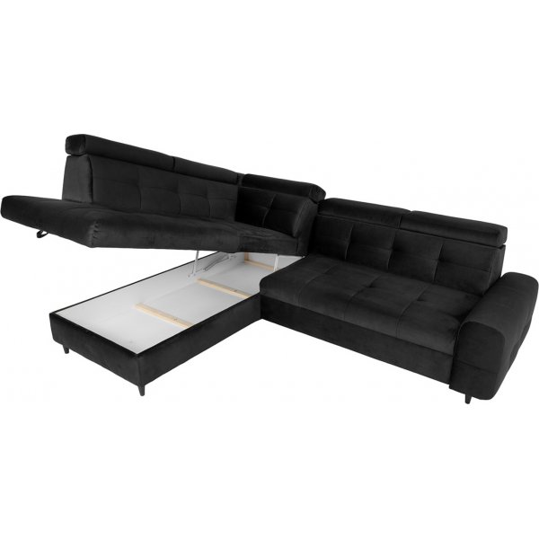 Matras Ecksofa mit offenem Ende links - Schwarz Matras Ecksofa mit offenem Ende links - Schwarz