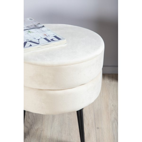 Pouf Mariana - Samt in Beige Pouf Mariana - Samt in Beige